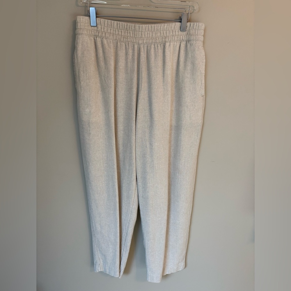 Old Navy High Rise Straight Linen Blend Pants | Women's Sz M